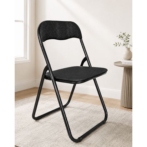 Domo Mea Sedia Pieghevole Salvaspazio - Tessuto Rete Nero - 44x45x79cm (1/3)