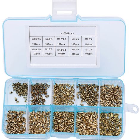 Rivet Tubulaire - M0.9 M1.3 M1.5 M1.7 - Pour Carte Circuit Imprimé PCB Cuir Tissu Vinyle - Lot de 1000 Pièces (1/5)