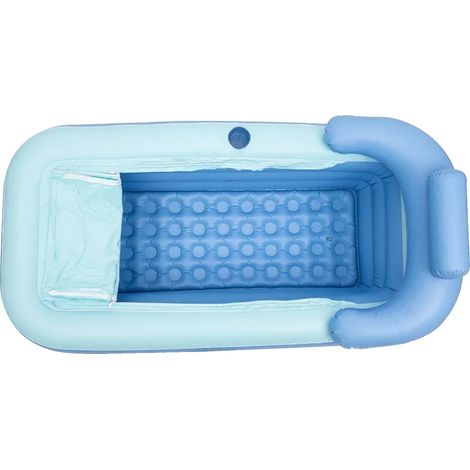 Baignoire Gonflable, Portable, Installation Facile, Bleu (1/2)