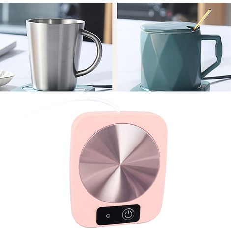 Chauffe-plaque Intelligent à Température Constante USB Portatif pour Bureau Voyage Maison Rose [Chauffe-plaque] [Non marqué] [Smart Constant Temperature] [PP] [142g/5oz] (1/5)