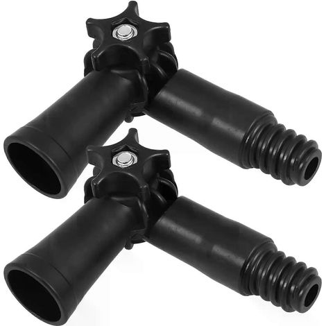 2 accessoires pour balai à franges : adaptateur de manche à balai à joint universel fileté américain 18 mm, support d'angle rotatif, rallonge de perche – JXLGV (1/5)