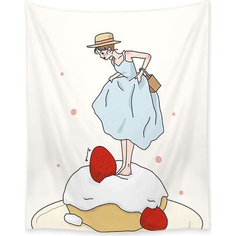 Tapisserie murale décorative à motif mignon, poster en peluche pour salon, chambre ou dortoir, 35 x 45 cm, avec colle adhésive (1/5)