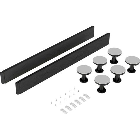 Hudson Reed Tray Leg Set 105mm High for Square and Rectangular Trays for upto 900mm - Slate Grey (1/3)