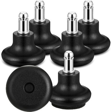 5er-Pack Bürostuhl-Rollen (schwarz) Bell Glides Ersatz-Bürostuhlrollen, 2-Zoll-Lenkrollen für hohe Hocker