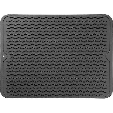 Tapis égouttoir à vaisselle en silicone de qualité alimentaire, résistant à la chaleur, pour vos besoins en cuisine (conception pliable, séchage rapide, silicone biotechnologique) (1/5)