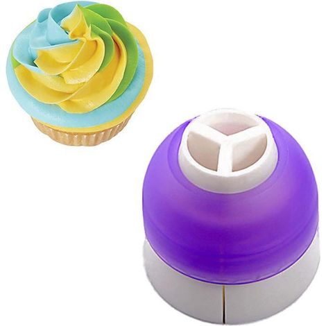 Douille À Pâtisserie - Embout Décoration Gâteau - Outil Swirl Tricolore - Accessoire Cuisine Pro (1/5)