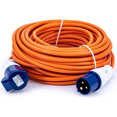 1 Rallonge électrique 25M Câble 2,5mm 16A IP44 Extérieur Camping Chantier