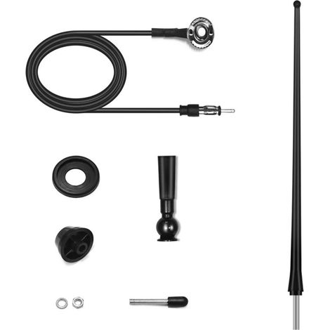 Antenne marine noire étanche pour camping-cars, yachts, bateaux à moteur et accessoires de pêche. (1/3)