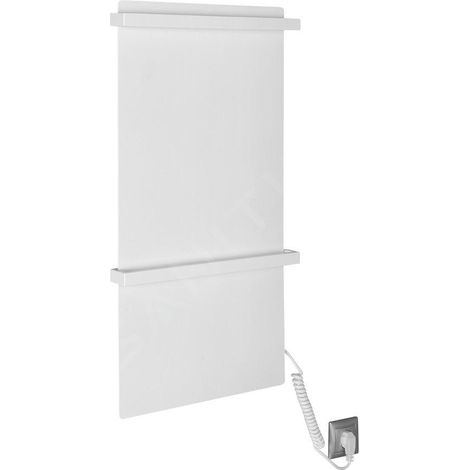 Radiateur sèche-serviettes électrique ELMIS 400x800 mm, 120 W, aluminium, blanc mat (1/5)
