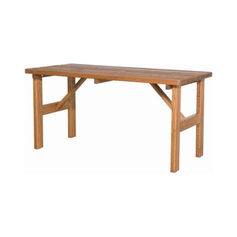 Tessin Tisch eckig 150x72cm massiv Holz braun