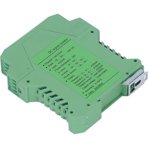 1 Eingang 3 Ausgänge Signaltransmitter-Isolator, Gleichstrom-/Spannungsaufbereiter für SPS, 24V DC-Erkennung, 4-20mA-Schleife. (1/5)