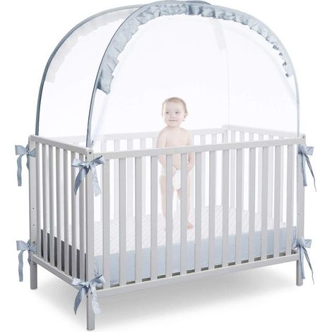 Mosquitera para cuna para mantener al bebé dentro, dosel retráctil para cuna para evitar que el bebé se escape, 130 cm x 70 cm x 140 cm (1/5)