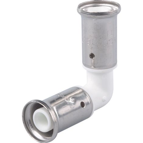 Coude multicouche PVDF - Henco - A sertir - Diamètre16X16mm - 90 degrés (1/2)