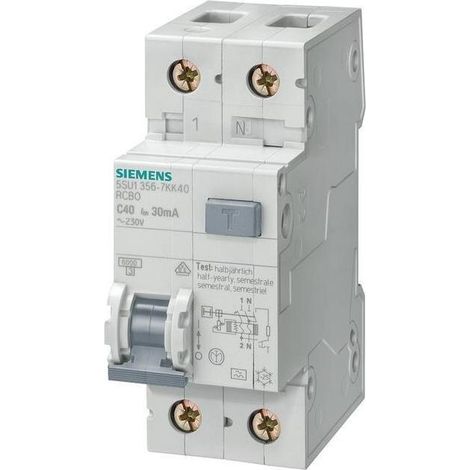 Siemens 5SU13566KK16 FI-Schutzschalter/Leitungsschutzschalter    2polig 16 A 0.03 A 230 V (1/5)