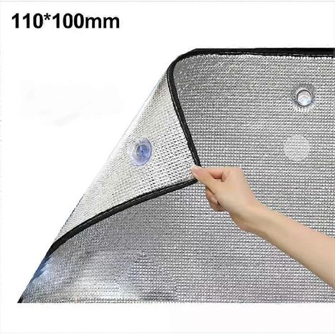 Für 1 Stück doppelseitige Aluminiumfolien-Wärmedämmfolie für Fenster, Sonnenschutzfolie mit Saugnapf - JXLGV (1/4)