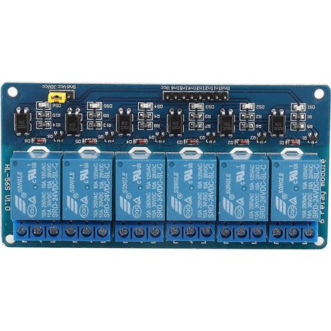 6-Kanal-Relaismodul mit Niedrigpegeltriggerung und Optokoppler, 24 V (1/4)