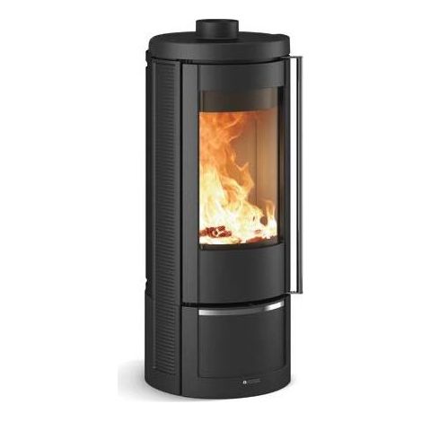 7,5 Kw - Rdt: 86,5% - Foyer Fonte/nordiker - Bûches 30 Cm - Fonte émaillée Noir - Nordica (1/7)