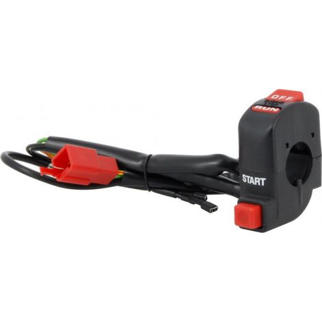 Bouton de Commodo Universel Start/Stop Poussoir + on/off pour Guidons Ø22mm