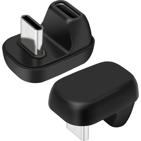 Adaptateur Coudé USB C 180 Degrés en Forme de U, USB C 2.0 Mâle vers Femelle, Type C Connecteur de Transfert de Données Compatible pour et Plus (1/5)