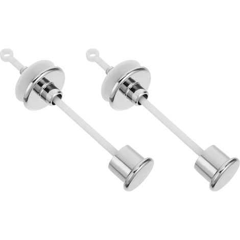 2pièces Bouton de Chasse Eau Wc à Tirer Remplacement Poussoir Toilette Mécanisme Simple Robuste et Facile Utilisation pour Réservoir Vintage (1/5)