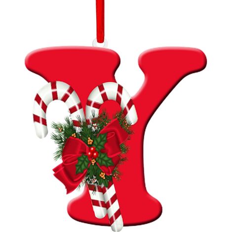 Guirlande Alphabet Noël - Lettres A à Z en Acrylique - Décoration Arbre de Noël Porte Mur Fenêtre - 26 Pièces (1/5)