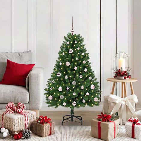 Künstlicher Weihnachtsbaum Grün 120 cm PVC und Metall
