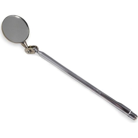 1 Miroir Inspection Télescopique 360° Bras Pivotant Clip Ceinturon Acier Chromé Soudure