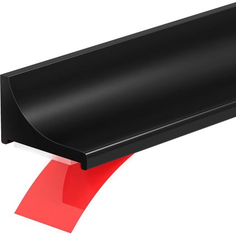 (Black-150cm - 4.92ft)Shower Threshold Water Dam Barrier Collapsible Self-Adhesive Water Blocker Stopper for Floor Bathroom Kitchen Bathtub Sink (1/4)