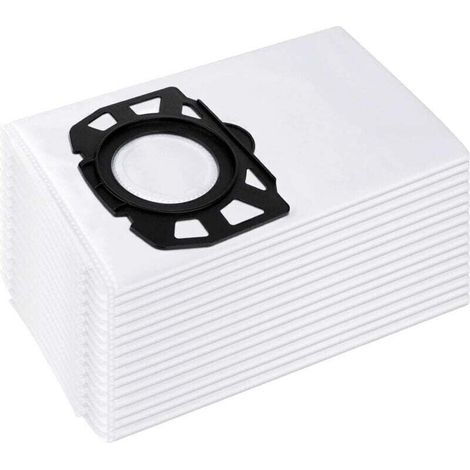 lot de 15 sacs d'aspirateur pour kärcher 2.863-006.0 sacs filtrants en non-tissé 487 wd4 wd5 wd6 wd5p wd6p premium mv4 mv5 mv6 sacs filtrants pour aspirateur humide et sec (1/4)