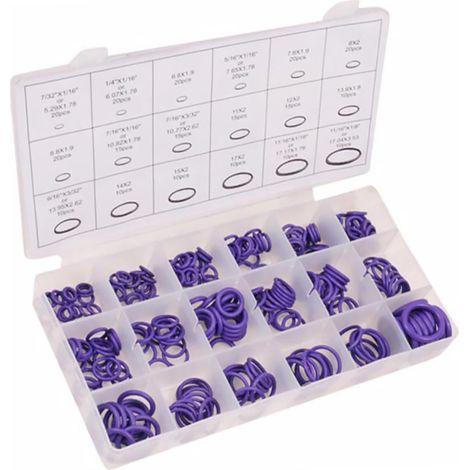Kit de 270 joints toriques en caoutchouc NBR 18 tailles (1/5)