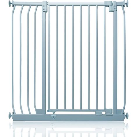 Safetots Barrière De Sécurité Extra Haute Elite, 89cm - 98cm, Hauteur Extra Haute De 96.8cm, Couleur Gris Mat
