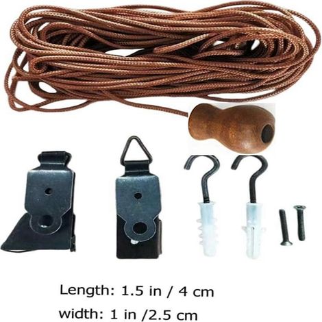 Stores romains à monter soi-même, kit d'accessoires pour rideaux, stores en bambou, stores enrouleurs, accessoires pour stores vénitiens, cordons de tirage, supports de suspension