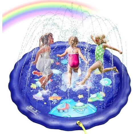 PIMPIMSKY - Piscine Gonflable Enfant - Tapis de Jet d\'eau - Tapis de jeux - Tapis De Pulvérisation d\'eau PVC (1/4)