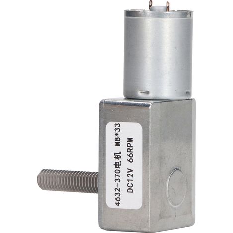 Moteur à engrenage à vis sans fin turbo 66 tr/min 4632 370 M8 x 33 mm, moteur à réduction CC pour ouvre-porte 12 V (1/5)