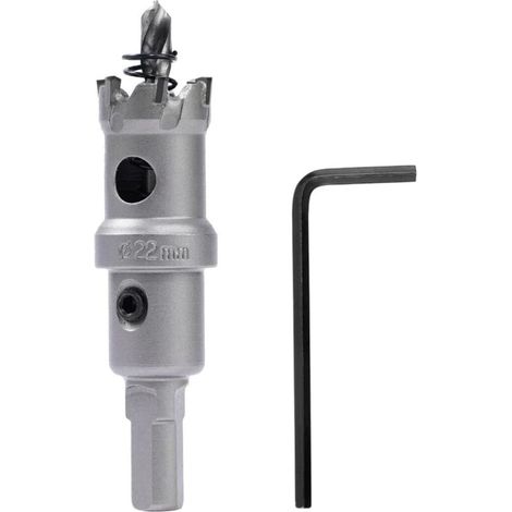 Bimetall-Lochsäge – 22 mm, Hartmetall, robust, Industriequalität, für Metall, Holz, Edelstahl, Kunststoff, Kupfer (1/4)