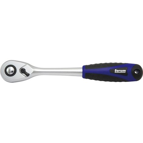 Cliquet réversible à levier 1/2'', en plastique avec trou de suspension, 72 dents, Long. : 255 mm