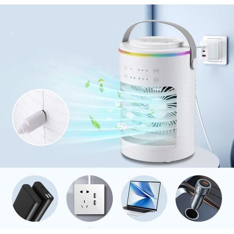Rafraîchisseur D'air De Bureau - - 3 Vitesses De Vent - USB (1/4)