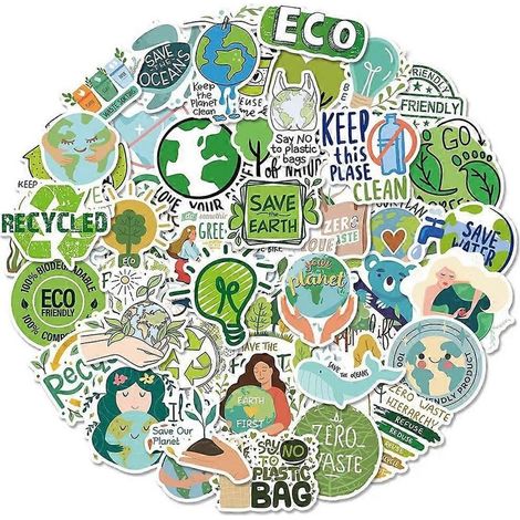 Autocollants 50 feuilles d'autocollants en vinyle imperméables et écologiques pour vélo, gourde, ordinateur portable, réfrigérateur, tasse, bagages, téléphone portable (1/5)