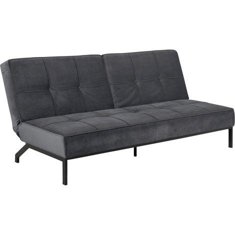Sofá cama Norsica 243, Gris, 0, 87x198x95cm