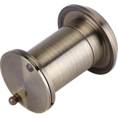 Cristal óptico de seguridad para el hogar, gran angular de 220 grados, mirilla para puerta (Bronce) (1/5)