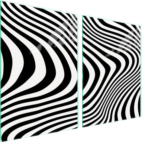 Glasschutzplatte für den Herd 2x45x52 Zebra
