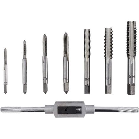 Porte-taraud réglable 8 pièces M3-M12 HSS, pour usage manuel (1/4)