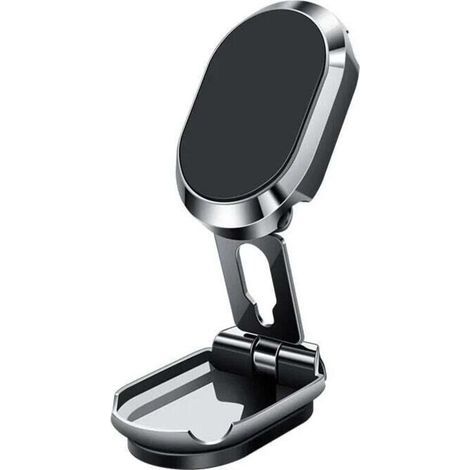 Support magnétique de téléphone pour Voiture métal Multifonctionnel Aimant Rotation 360° Support de téléphone de Bureau pour écran de Tableau de Bord Compatible avec Tous Les téléphones (1/4)