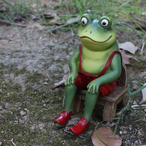 Nouvelle sculpture de grenouille en résine, créative et idéale pour les jardins de cour et la décoration paysagère. (1/5)