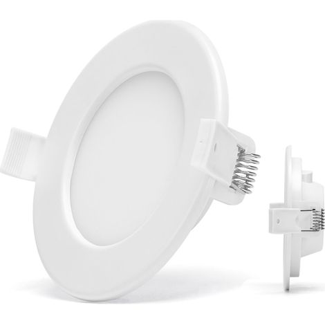 Plafonnier LED ultra fin rond 9 W lumière blanche pour éclairage intérieur, efficace et économe en énergie. (1/2)