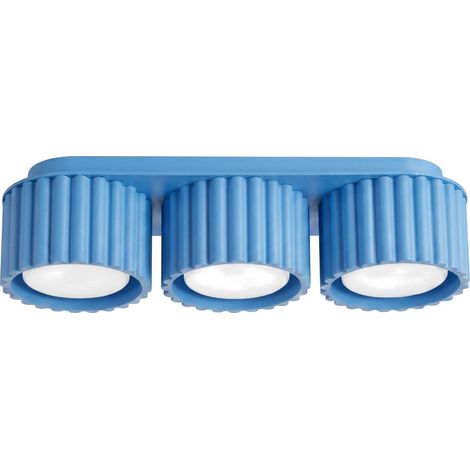 Plafoniere AURA azzurro 32.5x8x10cm Alluminio Sollux (1/5)
