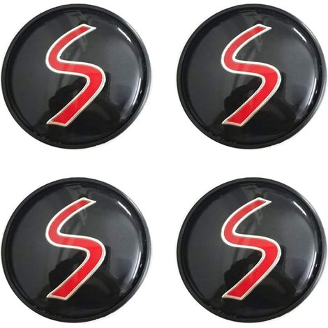 Cache-moyeux de roue - Lot de 4 - Plastique - Logo S Rouge - Mini Cooper S JCW - 54 mm (1/5)