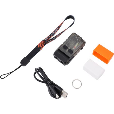 Ortviai Mini Lampe Torche EDC Rechargeable 1000 lm avec Éclairage Latéral Magnétique et Alarme pour Camping, Randonnée, Urgence