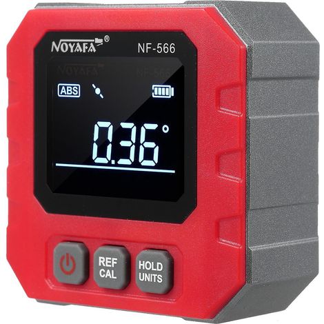 490° Tragbarer digitaler Neigungsmesser mit Hintergrundbeleuchtung, digitaler Winkelmesser, Neigungsmesser, digitales Winkellineal, Fünf