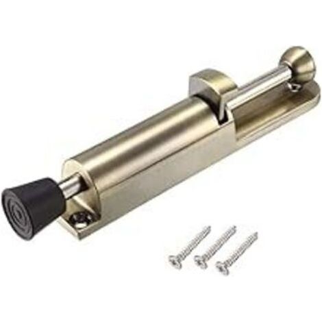 Adjustable Footed Door Stop, Spring Loaded Door Stop with Screws, Zinc Alloy Floor Door Stop, Suitable for Indoor and Outdoor Use, Black (1/4)